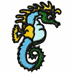 Seahorses Embroidery Design 3 Seahorses Embroidery Design 3